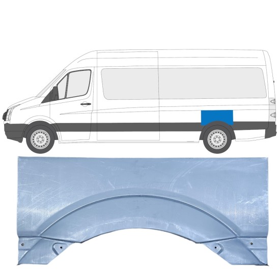 Lem zadného blatníka pre Volkswagen Crafter 2005-2017 / Ľavý 13441