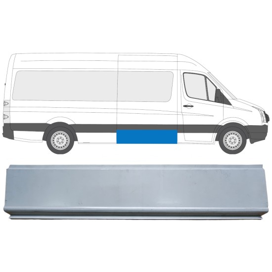 Opravný plech bočnej steny pre Volkswagen Crafter 2005-2017 / Vľavo = Vpravo (symetrické) 13972