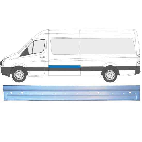 Opravný plech boku pre Volkswagen Crafter 2005-2017 / Ľavý 16136