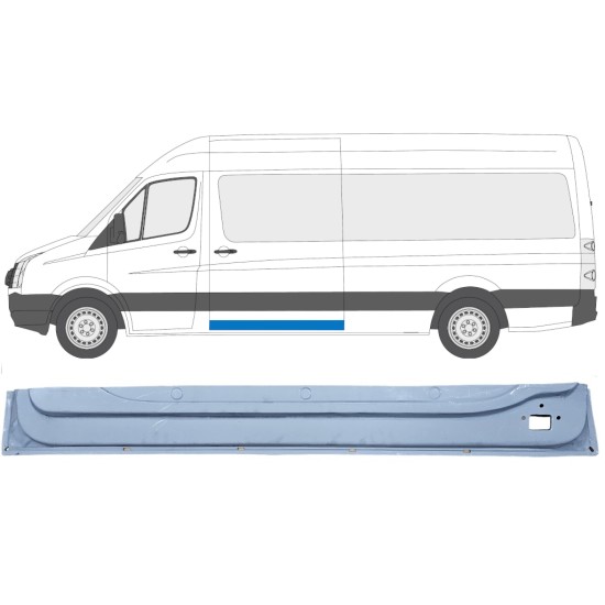 Opravný plech posuvných dverí vnútorný pre Volkswagen Crafter 2005-2017 / Ľavý 15545