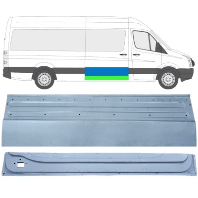 Opravný plech posuvných dverí vnútorný + vonkajší pre Volkswagen Crafter 2005-2017 / Pravá / Sada 14319