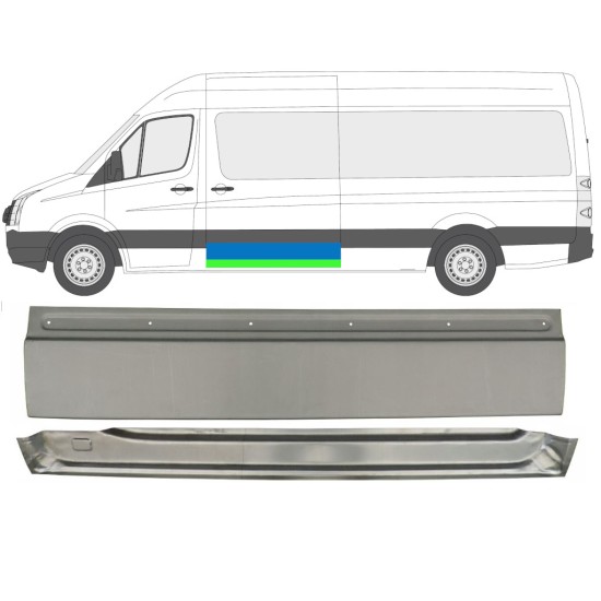 Opravný plech posuvných dverí pre Volkswagen Crafter 2005-2017 / Ľavý / Sada 14198