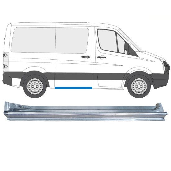 Opravný plech prahu posuvných dverí pre Volkswagen Crafter 2005-2017 / Pravá 14374