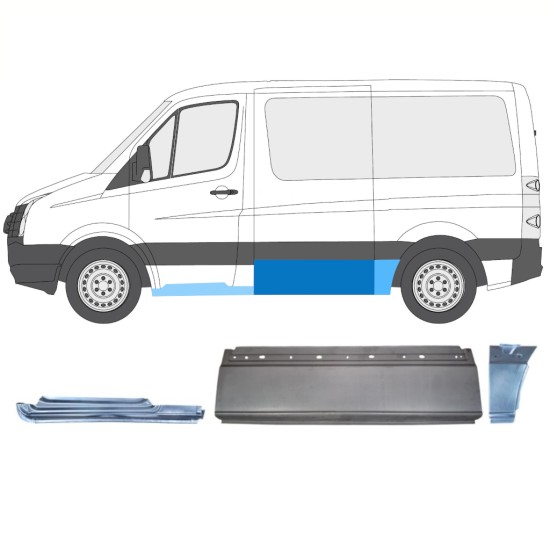 Opravný plech sada pre Volkswagen Crafter 2005-2017 / Ľavý / 15605