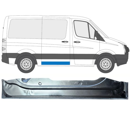 Opravný plech vnútorného prahu posuvných dverí pre Volkswagen Crafter 2005-2017 / Pravá 15872