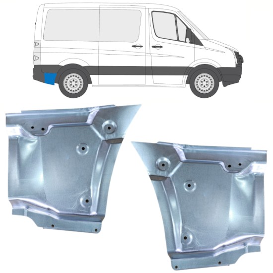 Lem zadného blatníka pre Volkswagen Crafter 2005-2017 / Ľavá+Pravá / Sada 15523