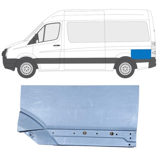 Lem zadného blatníka pre Volkswagen Crafter 2005-2017 / Ľavý 14202