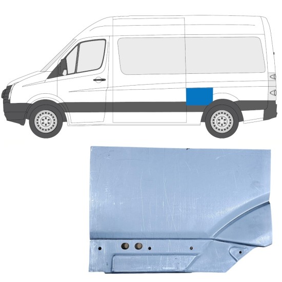 Lem zadného blatníka pre Volkswagen Crafter 2005-2017 / Ľavý 14200
