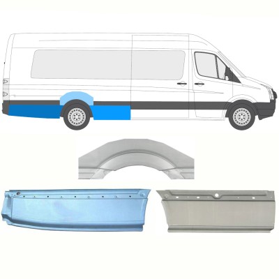 Lem zadného blatníka pre Volkswagen Crafter 2005-2017 / Pravá / Sada 13945