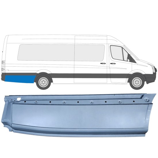 Lem zadného blatníka pre Volkswagen Crafter 2005-2017 / Pravá 13512