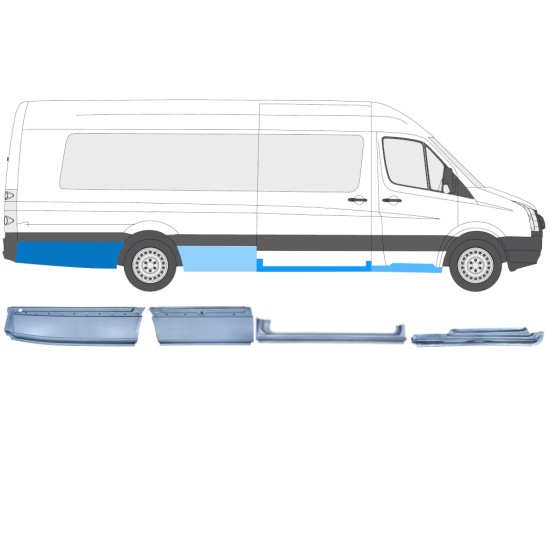 Opravný plech sada pre Volkswagen Crafter 2005-2017 / Pravá / 14506