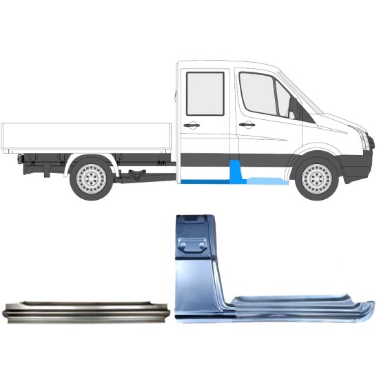 Opravný plech sada pre Volkswagen Crafter 2005-2017 / Pravá / 15534