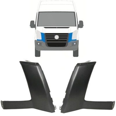 Lišta pod svetlometom pre Volkswagen Crafter 2005-2011 / Ľavá+Pravá / Sada 16856