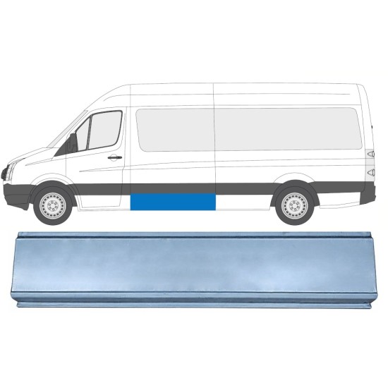 Opravný plech boku pre Volkswagen Crafter 2005-2017 / Ľavý 17307
