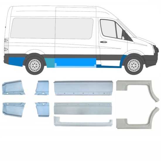 Opravný plech sada pre Volkswagen Crafter 2005-2017 / Ľavá+Pravá / 15541