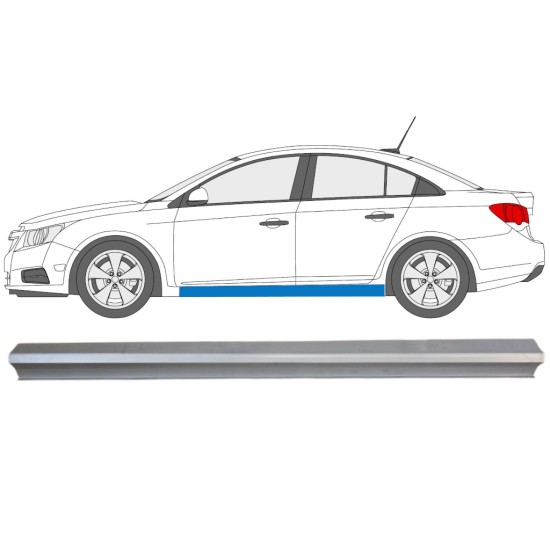 Opravný plech spodnej časti prahu pre Chevrolet Cruze 2009-2014 / Ľavý 15102 Opravný plech spodnej časti prahu pre Chevrolet Cruze 2009-2014 / Ľavý 15102