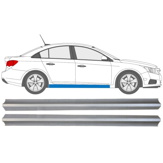 Opravný plech spodnej časti prahu pre Chevrolet Cruze 2009-2014 / Ľavá+Pravá / Sada 15103 Opravný plech spodnej časti prahu pre Chevrolet Cruze 2009-2014 / Ľavá+Pravá / Sada 15103