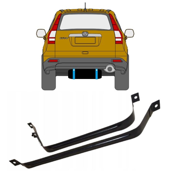 Objímky palivovej nádrže pre Honda CR-V 2006-2011 15018 Objímky palivovej nádrže pre Honda CR-V 2006-2011 15018