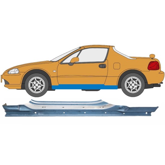 Kompletný prah pre Honda Civic Del Sol 1992-1998 / Ľavý 6184