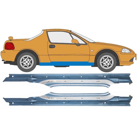 Kompletný prah pre Honda Civic Del Sol 1992-1998 / Ľavá+Pravá / Sada 10537