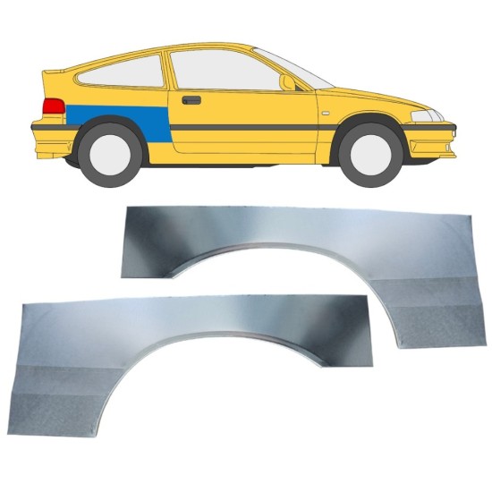 Lem zadného blatníka pre Honda CRX 1987-1992 / Ľavá+Pravá / Sada 16339