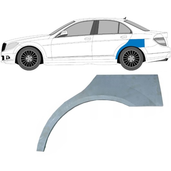 Lem zadného blatníka pre Mercedes C-Class W204 2007-2014 / Ľavý 5356