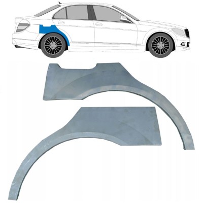 Lem zadného blatníka pre Mercedes C-Class W204 2007-2014 / Ľavá+Pravá / Sada 10410