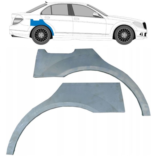 Lem zadného blatníka pre Mercedes C-Class W204 2007-2014 / Ľavá+Pravá / Sada 10410