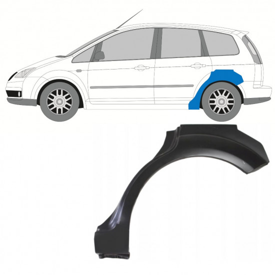 Lem zadného blatníka pre Ford Focus C-MAX 2003-2007 / Ľavý 7691