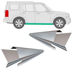 Opravný plech prahu vnútorný + vonkajší pre Land Rover Discovery 2004-2009 / Ľavá+Pravá / Sada 10939
