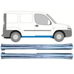 Kompletný prah pre Fiat Doblo 2001-2010 / Ľavá+Pravá / Sada 11468