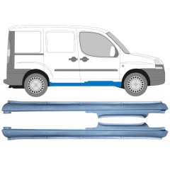 Kompletný prah pre Fiat Doblo 2001-2010 / Ľavá+Pravá / Sada 11465