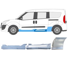 Opravný plech sada pre Fiat Doblo 2010-2022 / Ľavý / 15001