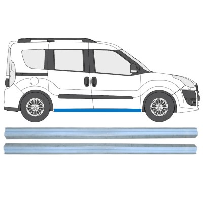 Opravný plech prahu pre Fiat Doblo 2010-2022 / Ľavá+Pravá / Sada 15361