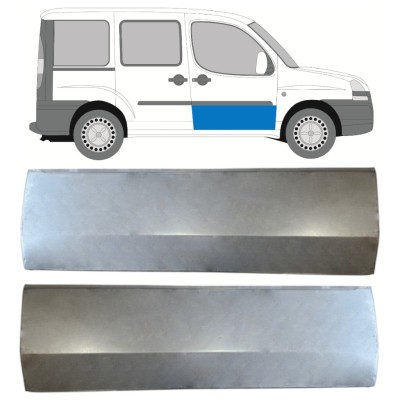 Opravný plech predných dverí pre Fiat Doblo 2001-2010 / Ľavá+Pravá / Sada 14620