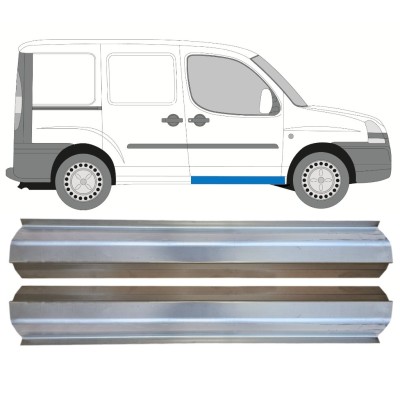 Opravný plech prahu predných dverí pre Fiat Doblo 2001-2010 / Ľavá+Pravá / Sada 14622