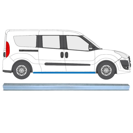 Opravný plech prahu pre Opel Combo D 2011-2018 / Vľavo = Vpravo (symetrické) 15362