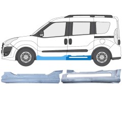 Opravný plech prahu pre Fiat Doblo 2010-2022 / Ľavý / Sada 12748