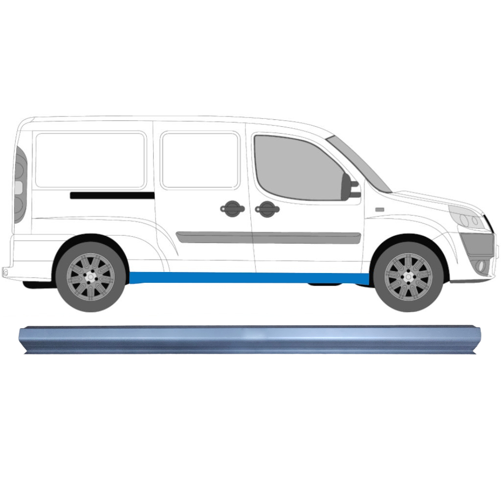 Opravný Plech Prahu Pre Fiat Doblo 2001-2010 / Vľavo = Vpravo (Symetrické) 5455