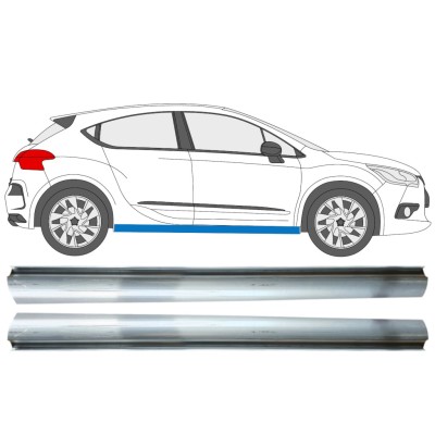 Opravný plech spodnej časti prahu pre Citroen DS4 2011-2015 / Ľavá+Pravá / Sada 15016