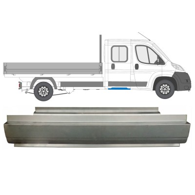 Opravný plech zadného prahu pre Fiat Ducato 2006-2014 / Vľavo = Vpravo (symetrické) / Dvojitá kabína 14564