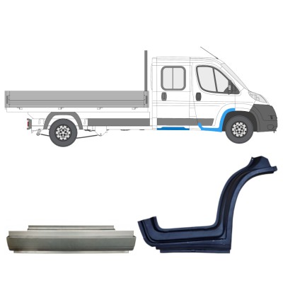 Opravný plech sada pre Fiat Ducato 2006-2014 / Pravá / Dvojitá kabína / 14796