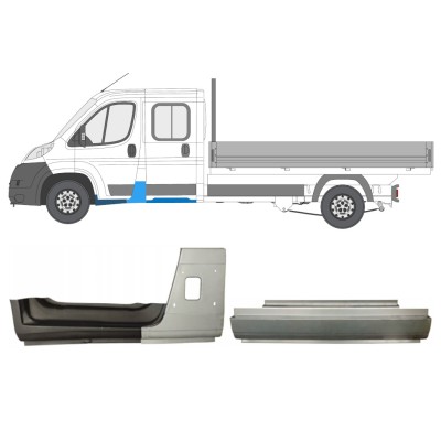 Opravný plech sada pre Fiat Ducato 2006-2014 / Ľavý / Dvojitá kabína / 14801