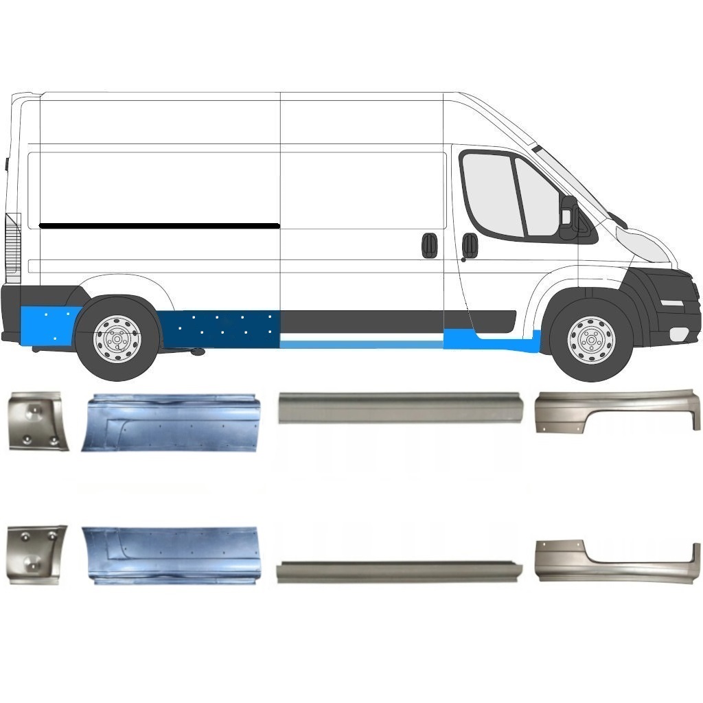 Opravný Plech Prahu Pre Fiat Ducato 2006-2026 / Ľavá+Pravá / Sada 10887