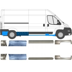 Opravný plech prahu pre Peugeot Boxer 2006-2026 / Ľavá+Pravá / Sada 14160