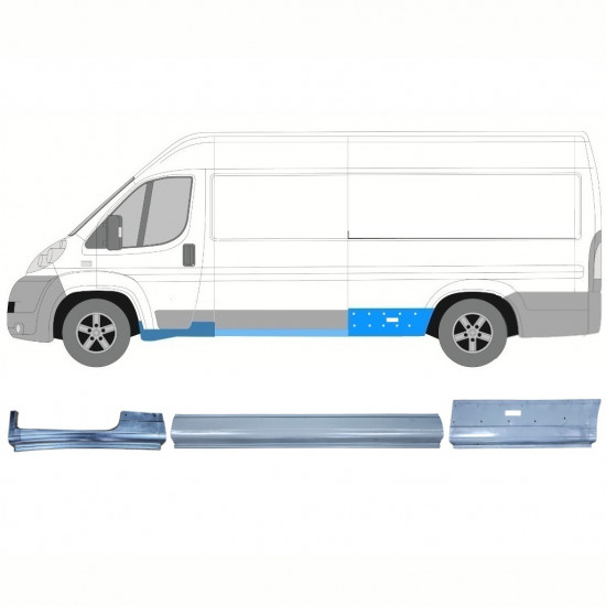 Opravný plech sada pre Fiat Ducato 2006- / LWB / Ľavý /  12423