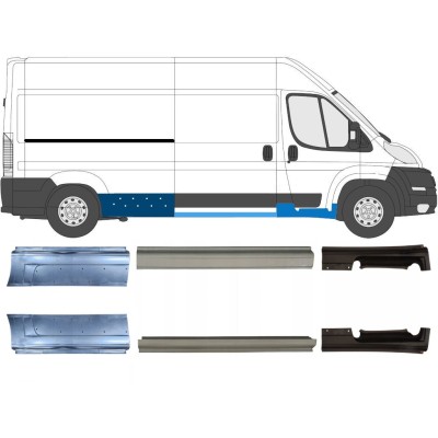 Opravný plech prahu pre Fiat Ducato 2006-2026 / Ľavá+Pravá / Sada 9701