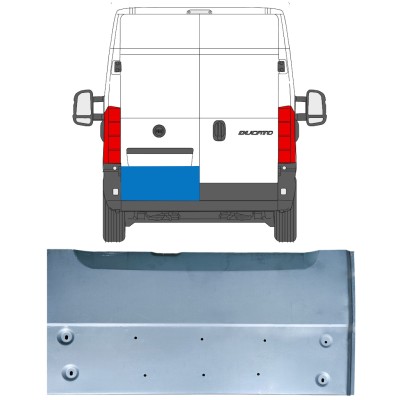 Opravný plech zadných dverí pre Fiat Ducato 2006-2014 / Ľavý 14535