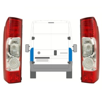 Zadná lampa pre Fiat Ducato 2006-2014 / Ľavá+Pravá / Sada 10026
