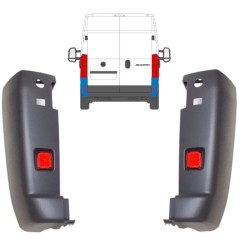 Roh zadného nárazníka s odrazkou pre Citroen Jumper 2006-2018 / Ľavá+Pravá / Sada 14083